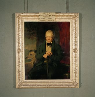 Interior. Meeting room, view of portrait of Walter Scott