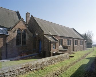 Exterior, general view of church hall from NW.