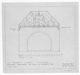 Photographic copy of elevation showing proposed treatment of rood and tympanum.