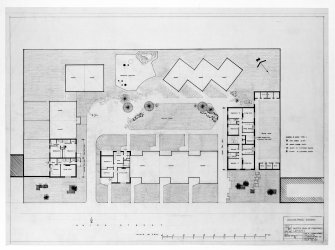 Photographic copy of layout plan of proposed housing.