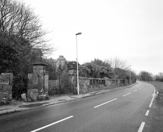 View of boundary wall and North entrance