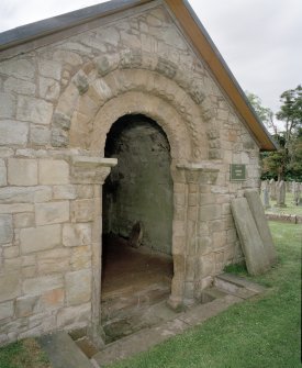 Logan Aisle. Detail of Edrom arch
