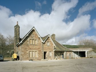 View from SE of E side of station