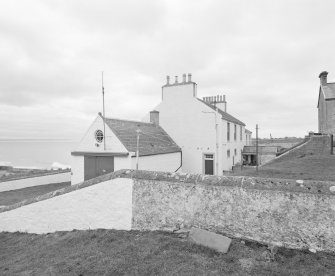 View from E of coastguard station, with houses behind