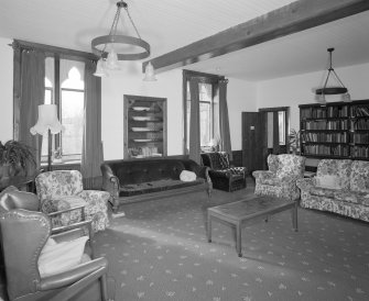 Interior. Ground floor Library View from SE