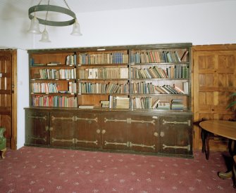Interior. Ground floor Library Detail of bookcase
