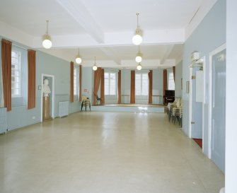Interior. Ground floor lower hall from N