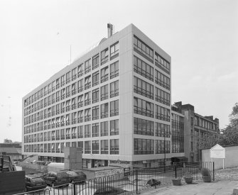 View of 1950s building from ENE