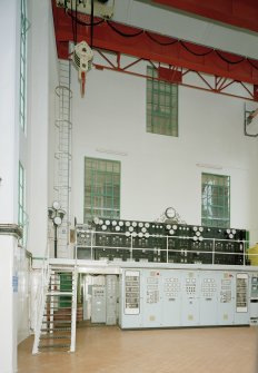 Interior. View of N end of turbine hall