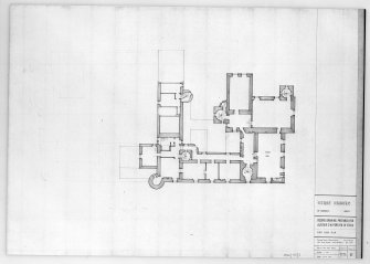 Photographic copy of drawing showing first floor plan.
Record drawing prepared for Alistair C W Forsyth of Ethie.