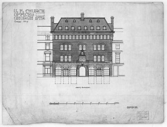 Photographic copy of front elevation.