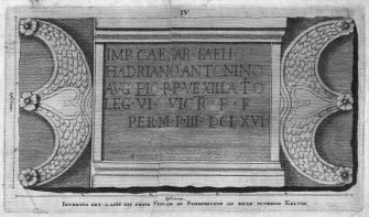 Plate IV from 'Stones from the Roman Walls'
Insc. 'Inventus est lapis hic prope Vielam de Summerstoun ad ripam fluminis Kelvin'