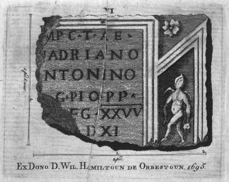 Plate VI from 'Stones from the Roman Walls'
Insc. 'Ex Dono D. Wil. Hamiltoun de Orbestoun. 1695'