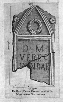 Plate XIII from 'Stones from the Roman Walls'
Insc. 'Ex Dono Thomae Calder de Shirva, Mercatoris Glasgvensis'