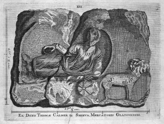 Plate XVI from 'Stones from the Roman Walls'
Insc. 'Ex Dono Thomae Calder de Shirva, Mercatoris Glasgvensis'