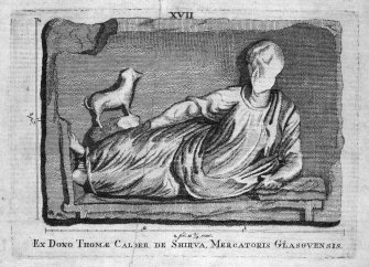 Plate XVII from 'Stones from the Roman Walls'
Insc. 'Ex Dono Thomae Calder de Shirva, Mercatoris Glasgvensis'