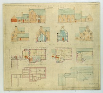 House near Spean Bridge for Miss E MacAndrew.
Photographoc copy of plans, sections and elevations including details of foundations.