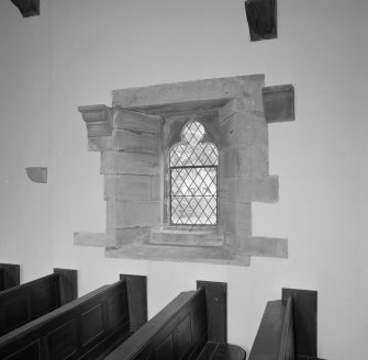 Interior.
View of window in S wall.