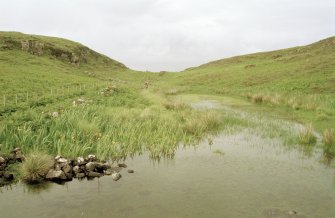 Muck, General. General view looking N along the valley floor between Druim Mor and Cnoc na Croise (c NM 4171 7948).