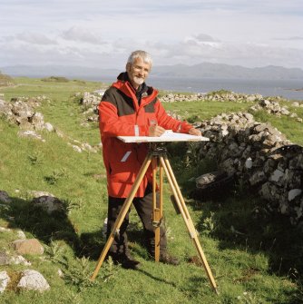 Muck, Sean Bhaile. Township. Plane table survey in progress (Ian Parker).