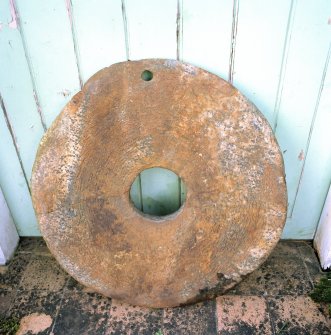 Muck, Port Mor. Rotary Quern. View of external (upper) face of upper stone.