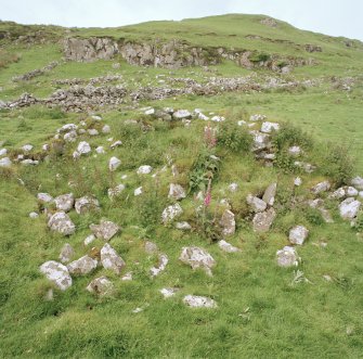 Muck, Sean Bhaile. Township. View of kiln set in NW corner of building from E (NM 4202 7964).