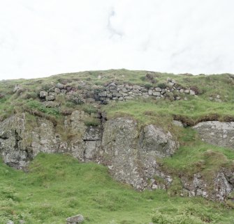 Muck, Caisteal an Duin Bhain. Fort. External face of fort wall, viewed from N.