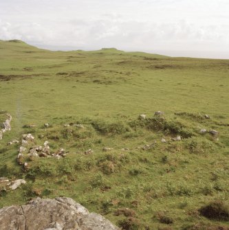 Muck, Blar na Fionn-aird. Farmstead and pen. Detail of building (NM 41326 79278). View from N.