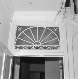 Interior. Detail of interior fan light to rear hallway