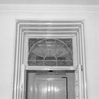 Interior. Detail of fan light to entrance vestibule