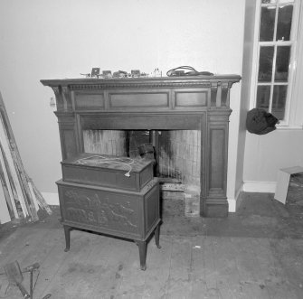 Interior. Detail of fireplace in ground floor dining room