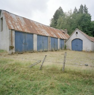 General View from North West showing cartsheds and gable of stables