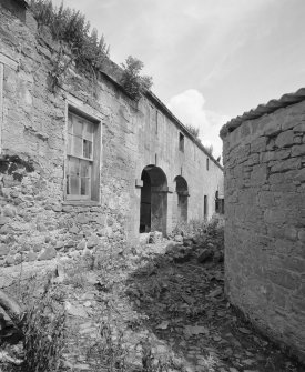 Detail of rear of courtyard from West