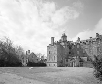 View from North East showing main house and service wing