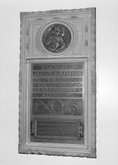 Interior.
Detail of memorial to J G Mylne killed in World War I.