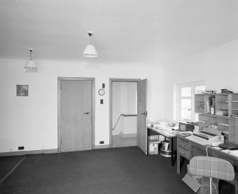 Interior. First floor office from NW