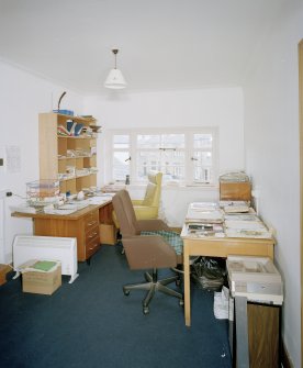 Interior. First floor office from NW