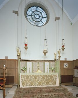 Interior.
View of altar from W.