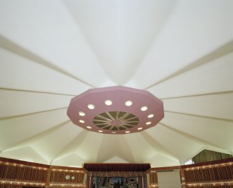 Interior. Ground floor View of assembly hall ceiling
