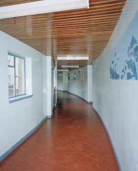 Interior. Ground floor View of English corridor from W
