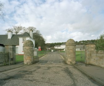View of W entrance gates from S