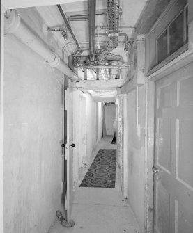 Interior. Detail of basement corridor