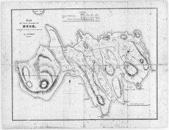 Photographic copy of an estate map of Muck. Inscr: 'Plan of the island of Muck, as surveyed and divided in lots in spring 1809, by Ja. Chapman'.