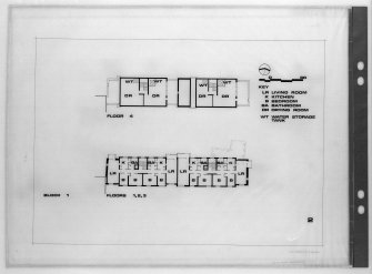 Edinburgh, 65-103 Canongate.
Photographic copy of plans of all floors for block 1.