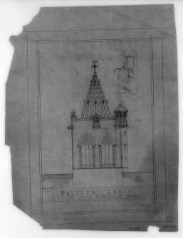 Photographic copy of elevation of tower.