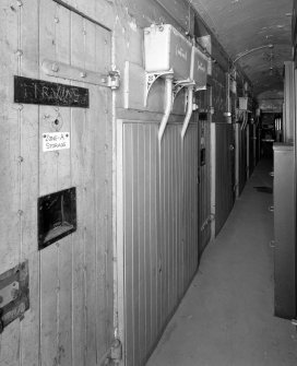 Interior. View of sub basement cell corridor