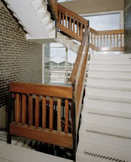 Interior. Main block, view of staircase at first floor level