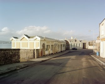 General view from S, looking down Boat Brae towards the terminal building