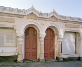 Detail of typical doors and masonry in range adjacent to terminal (10-12 Boat Brae)