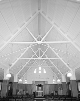 Interior. 
Detail of roof structure.